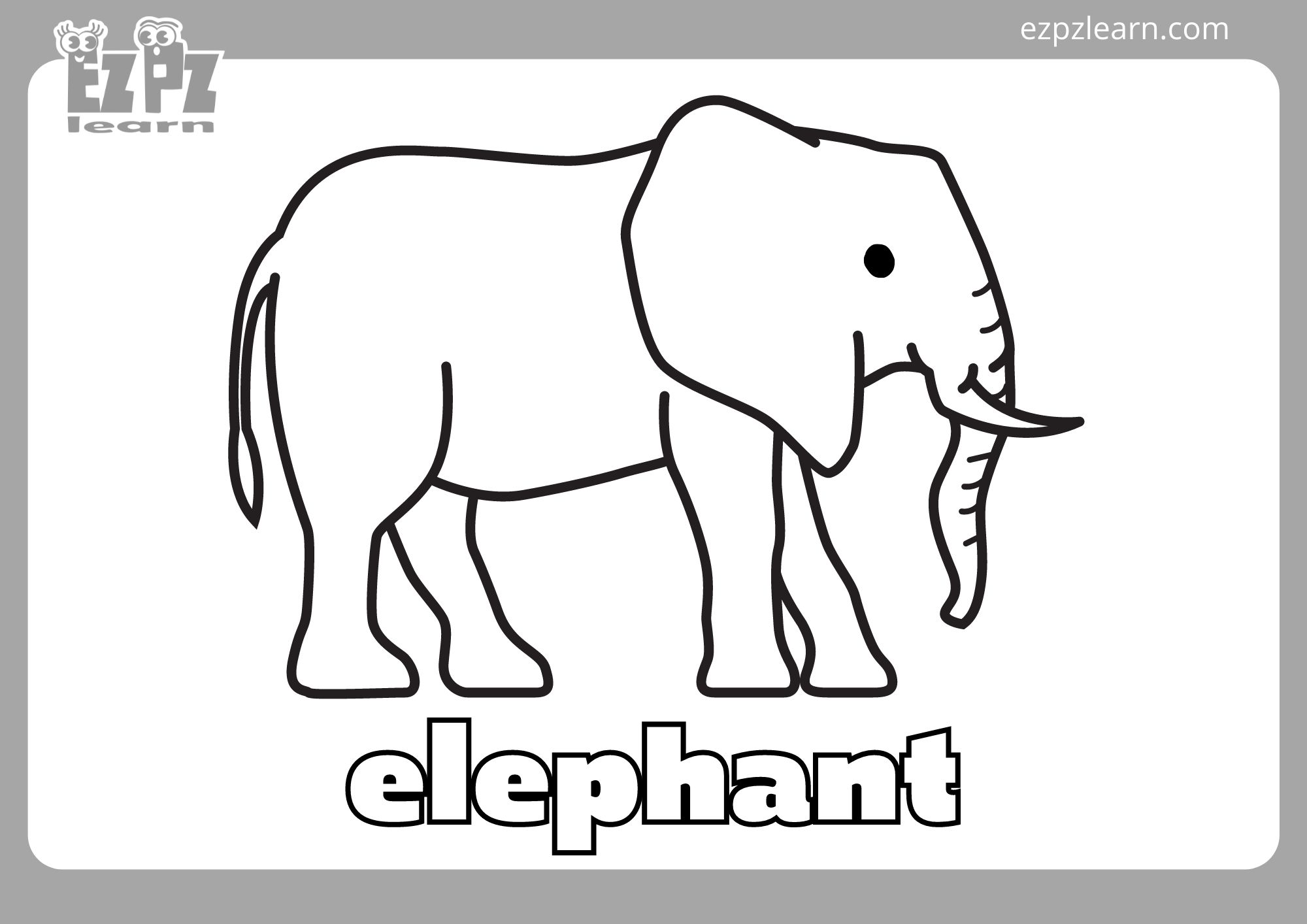 Elephant Coloring Page
